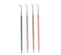 4pcs Eyelash Perm Tool with Separation Comb, Lash Extension Separator for Eyebrow Tinting Curling, Stainless Steel Lash Rods, Eyelash Perming Tools