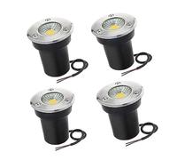 4PCS Faretto Luce Da Pavimento - Faretti LED Esterno, Faretto Da Incasso COB 3W, Faretto Per Scale A Led Per Esterni, Faretto Impermeabile IP67, Per Piazze, Cortili, Prati, Piscine ( Color : Warm Ligh