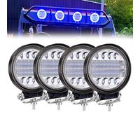 4pcs Faro di Lavoro Trattore 4.5'' Lampada da lavoro a LED Giallo Ciao, DRL Angel Eye Proiettore a LED Fendinebbia Fuori strada alla barca del camion SUV ATV 4x4.