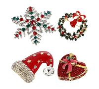 4pcs Fashion Decorative Christmas Broocch Alloy Xmas Ley Sangue Adoretta
