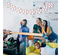 4pcs festa di compleanno banner baseball tema design banner partito hanging