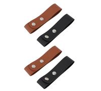 4pcs Fondina Frusta In Pelle Nero Marrone Colore Fatti A Mano Fruste Holder per Equitazione Fruste Crops