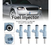 4PCS Fuel Injector 0280155892 Per Audi TT Quattro 1.5L 2000-02 0280155893 S1 H7