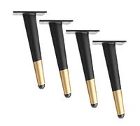 4pcs Gambe Da Tavolo Ferro, Piedini Per Mobili Diy, Gambe Per Mobili Coniche Sostituibili, Piedini Inclinati Per Divani Metallo, Per Letti, Sedie, Specchiere e Altri Mobili,blackgold-45cm/17.7in