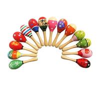 4pcs giocattoli per bambini piccoli maracas in legno agitatori sonori egg handbell musicale educativo del partito favore kid baby shaker sand hammer giocattolo colore casuale