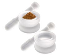 4pcs Glass Mortar And Pestle Set | Small Mortar And Pestle Set,Non-Slip Kitchen Gadgets,Portable Lightweight For Kitchen Medicine Preparation