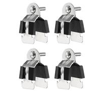 4pcs Gomma Ammortizzatore Morsetto 1" per Acciaio Inox Morsetti Argento Nero