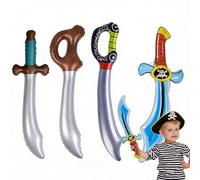 4pcs Gonfiabile Spada Pirata Palloncino Samurai Ninja Spada Gonfiabile Festa di Compleanno Giocattolo Ragazzi Halloween Pasqua Natale Carnevale Vestire Stage Play Cosplay