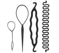 4PCS Hair Bun Maker Intrecciatura Styling Disk Tools Accessori Fai Te con Pettine, per Matrimoni, Appuntamenti o Feste (N. 1 4 PZ)