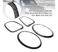 4PCS Headlight TailLight Trim Surround Bezel Ring Set Per MINI F55 F56 F57 S1 Y0