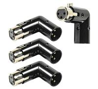 4pcs HQRP 3-Pin XLR Angolo Di Adattatore Doppio Maschile & Femmina 4 Regolabile