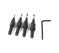 4pcs Hss Hex Shank Bit Drill Bit for Metal with The Hardness Below 25hrc, Drill Bit Set for Drill Holes, Black
