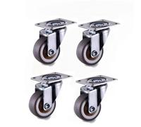 4PCS i Caster 1 ''/2'' In Gomma Morbida Ruota Universale Girevole Rullo for La Piattaforma Trolley Accessori i per il trasporto di mobili e industriali(4PCS without brake,1 inches)