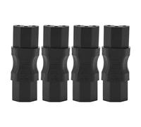 4pcs IEC320 C15 to IEC320 C15 Power Adapter, Heavy Duty Computer Power Socket Converter with Pure Copper, 10A 250V 2500W for Server Rack PDU UPS Laptop, Flame Retardant PVC Ho