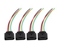 4Pcs Ignition Coil Connector Pigtail Harness, OE# 1J0973724, Replacement for RS4 RS6 S4 S5 S6 S8 1.8L 2.0L L4 Engines, ABS Housing, 16AWG Wire