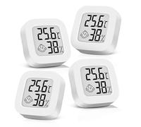 4PCS Igrometro Termometro per Interni Digitale Monitor di Temperatura e umidometro Mini Misuratore di Umidità Accurato, Termometro d'atmosfera Ambiente per Il Benessere in Ufficio e in casa