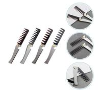 4pcs in acciaio inossidabile pieghevole pettine pettine per uomini e donne