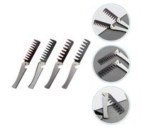 4pcs in acciaio inossidabile pieghevole pettine pettine per uomini e donne