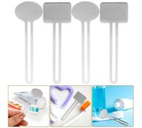 4pcs in acciaio inossidabile squillo di dentifricio in metallo con pressatura a