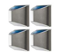 4pcs in acciaio inox Acciaio inossidabile Solar Esterned Fence Lampada da