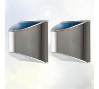 4pcs in acciaio inox Acciaio inossidabile Solar Esterned Fence Lampada da