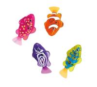 4PCS Interattivo Elettrico Pesce Bagno Giocattolo Auto Glow Sensori Attivati Movimento Acquatico Gioco per Bambino Sensore Attivato Nuoto Pesce Regalo