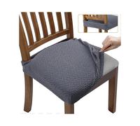 4PCS Jacquard Embossed Stretch Chair Covers Removable Washable for Dining Room Kitchen Office Hotel