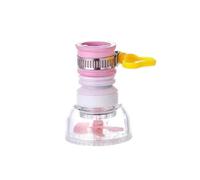 4PCS Kitchen Anti-Splashing Faucet Can Rotate Extend The Filter Home Universal Water Multifunction Wash Basin Shower Per Cucina(Pink)