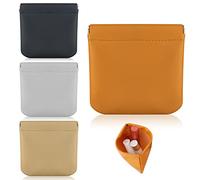 4pcs Lambskin Pocket Cosmetic Bag, Waterproof Portable Travel Makeup Bag No Zipper Pocket Makeup Bags for Cosmetics Earphones Jewelry Storage