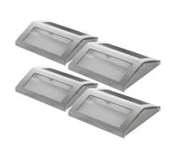 4pcs lampada da parete con luci per scale ad energia solare in acciaio
