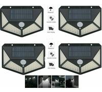 4pcs Lampada luce faretto faro esterno energia solare 114 LED sensore movimento