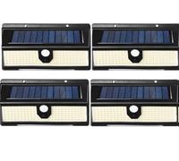 4pcs Lampada luce faretto faro esterno energia solare 190LED sensore movimento