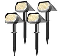 4Pcs Lampade Solari da Giardino 3 Modes Faretto LED da Esterno Solare IP65