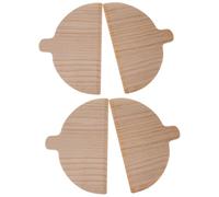 4pcs Legno Mezzo Rotondo Pizza Pala Costruzione In Legno Pane Board Per Panetterie E Cucine di Casa Accessori Da Cucina In Legno Massello Pizza Board