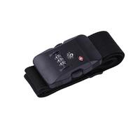 4Pcs Lock Luggage Belt With Password Adjustable Travel Suitcase Band Rope Straps Accessory Per Bagagli(Black)