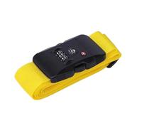 4Pcs Lock Luggage Belt With Password Adjustable Travel Suitcase Band Rope Straps Accessory Per Bagagli(Yellow)
