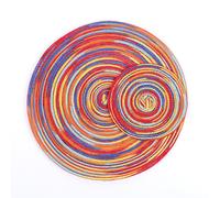 4Pcs / Lotto Tessuto a Mano Tovaglietta Rotondo Coppa Sottobicchiere Tavolo