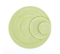 4Pcs / Lotto Tessuto a Mano Tovaglietta Rotondo Coppa Sottobicchiere Tavolo