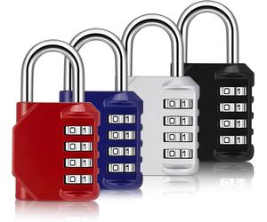 4Pcs Lucchetto Combinazione, Impermeabile Lucchetto Armadietto Palestra, Lucchet