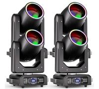 4Pcs Luce a Teste Mobili a LED RGBW da 200W, Luce Spot a Fascio con 7+1 Colori e 11+1 Ruote Gobo 18 Prismi Controllo d-mx512 per Palcoscenico Discoteca Festa Matrimonio Natale Halloween