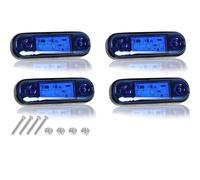 4pcs Luci di posizione laterali per auto blu, 3 LED 12V-24V Indicatori di direzione laterali per auto Luci di posizione laterali anteriori e posteriori impermeabili IP65 per camion, camper, roulotte
