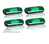 4pcs Luci di posizione laterali per auto verdi, 3 LED, 12V-24V, indicatori di direzione per auto Luci di posizione laterali anteriori e posteriori impermeabili IP65 per camion, camper, roulotte