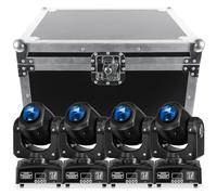 4PCS Luci di Scena con 1 Flight Case, Lira LED RGBW Beam Pattern dmx512 DJ Luci da sera per Discoteca KTV Party