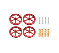 4PCS M4 Screws Leveling Nuts Heat Bed Leveling Spring Knob Parts 3D Printers Print Platform Calibration Accessories Red