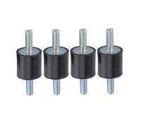 4pcs M8 Male / Male Anti Vibration Rubber Mount Car Bobbin Isolator Damper 30x25