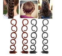 4Pcs Magia Moda Donne s French Braid Party Twist Braider Roller Hook Chignon Maker Hair Styling Strumento Accessori Per Capelli Design Attraente