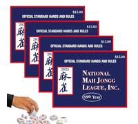 4pcs Mahjong Cards 2025, Regole standard portatili e mani 2025 Mahjong Card Funzionario per principianti