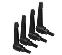 4pcs Maniglia Leva di Serraggio, Maniglie Regolabili Macchina Maniglia di Filettatura Maschio in Acciaio Inox M8, Nero (16MM)