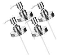4pcs Mason Jar Soap dispenser coperchio e pompa di sapone di sostituzione della