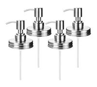 4pcs Mason Jar Soap dispenser coperchio e pompa di sapone di sostituzione della
